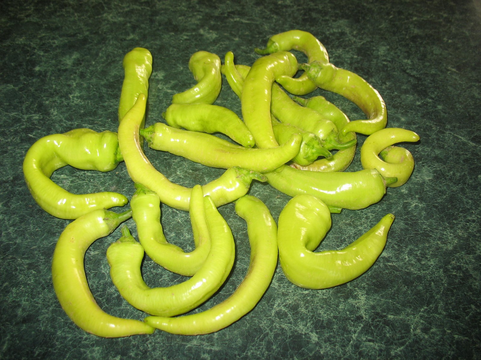 Yellow banana peppers, illustrative type reference